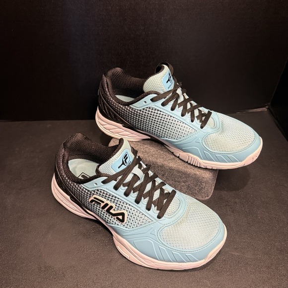 Fila Shoes - Fila Volley Zone Pickleball Women's Size 8.5 Black, Blue Sneakers #5PM00599